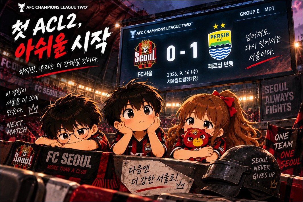 2026년9월16일 FC 서울 페르십 반둥 리뷰 | 첫 ACL2, 5분 실점이 바꾼 경기