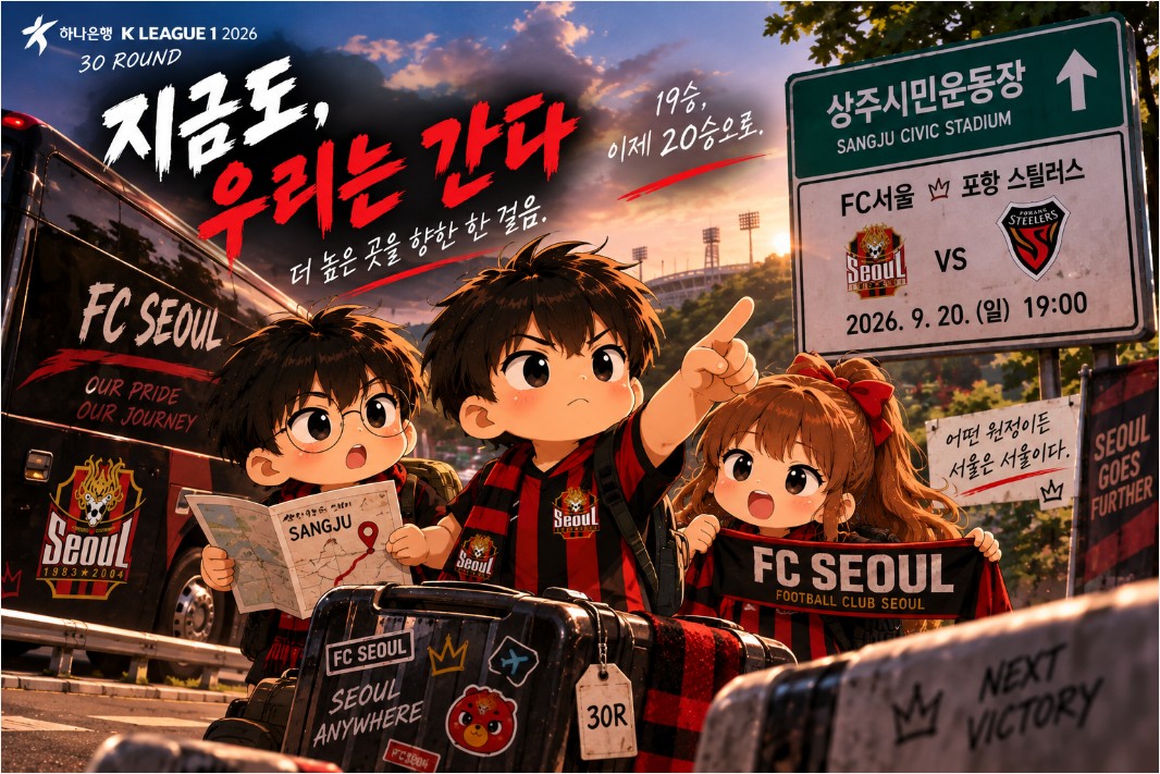 하나은행 K리그1 2026 30라운드 2026년 9월 20일 FC서울 포항 스틸러스 프리뷰｜상주에서 20승 도전