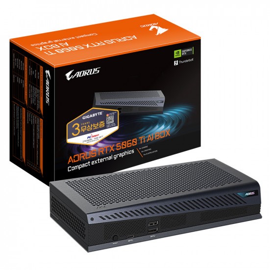GIGABYTE AORUS 지포스 RTX 5060 Ti AI BOX D7 16GB 피씨디렉트｜Thunderbolt 5 외장그래픽 분석